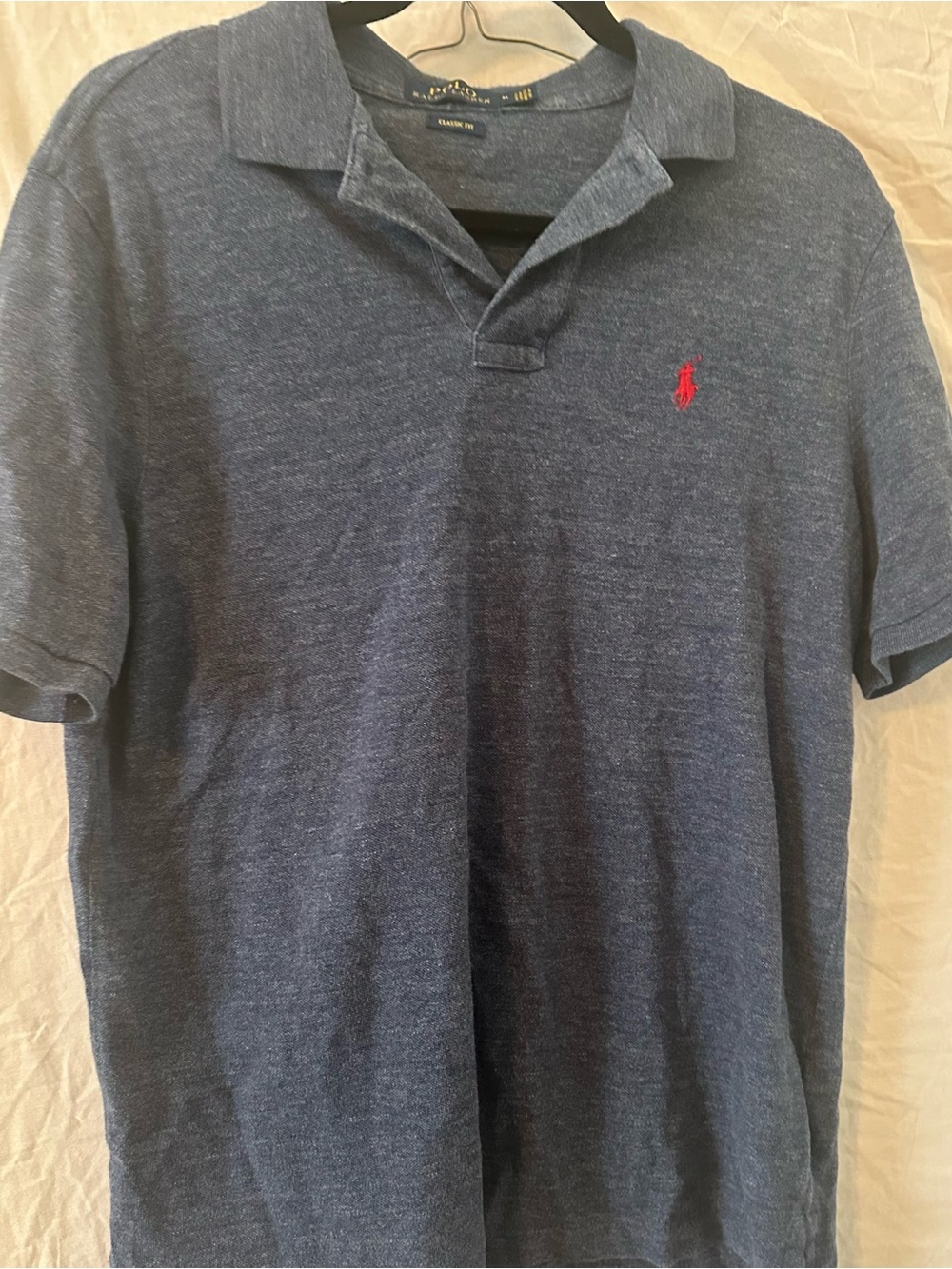 Ralph Lauren Heather Navy Polo with Red Pony